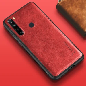 Xiaomi Redmi Note 8 Kılıf Zebana Lüx Deri Kılıf Kırmızı