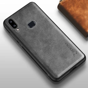 Galaxy A20S Kılıf Zebana Lüx Deri Kılıf Gri