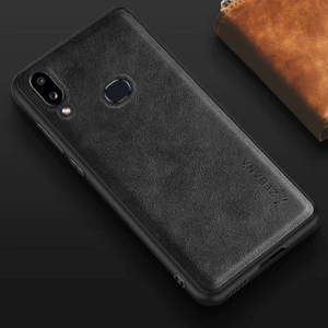 Samsung Galaxy A10S Kılıf Zebana Lüx Deri Kılıf Siyah