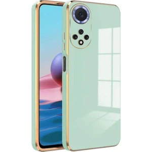Huawei Honor 50 Kılıf Golden Silikon Kılıf Su Yeşili