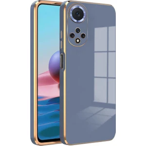 Huawei Honor 50 Kılıf Golden Silikon Kılıf Eflatun