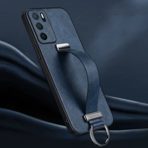 Oppo A16 Kılıf Zebana Classic Deri Kılıf Lacivert