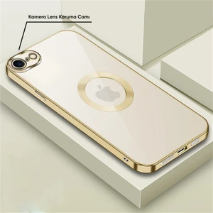 Apple iPhone 8 Kılıf Zebana Glint Silikon Kılıf Gold