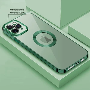 Apple iPhone 11 Pro Max Kılıf Zebana Glint Silikon Kılıf Yeşil