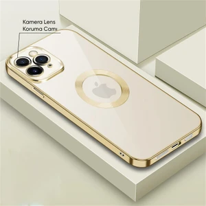 Apple iPhone 11 Pro Max Kılıf Zebana Glint Silikon Kılıf Gold