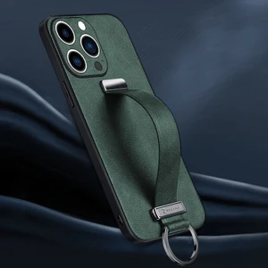 Apple iPhone 12 Pro Kılıf Zebana Classic Deri Kılıf Yeşil