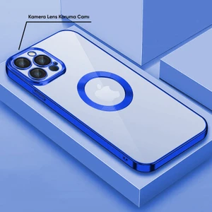 Apple iPhone 12 Pro Kılıf Zebana Glint Silikon Kılıf Mavi