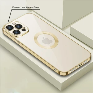 Apple iPhone 12 Pro Kılıf Zebana Glint Silikon Kılıf Gold