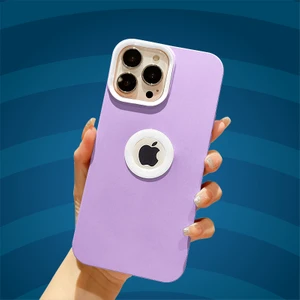 Apple iPhone 13 Pro Max Kılıf Zebana Candy Silikon Kılıf Lila