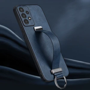 Samsung Galaxy A72 5g Kılıf Zebana Classic Deri Kılıf Lacivert