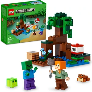 Minecraft Bataklık Macerası 21240 - 7 Yaş ve Üzeri Çocuklar Için Alex, Zombi, Balçık ve Kurbağa Içeren Oyuncak Yapım Seti (65 Parça)