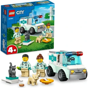 City Veteriner Kurtarma Aracı 60382 - 4 Yaş ve Üzeri Çocuklar Için Evcil Hayvanlı Oyuncak Yapım Seti (58 Parça)