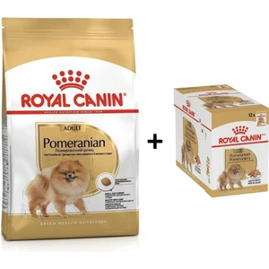 Royal Canin Pomeranian Yetişkin Köpek Maması 1,5 kg + 12 Adet Yaş Mama