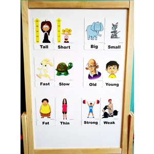 Manyetik İngilizce Kelime Kartları Opposites- Zıt Kavramlar