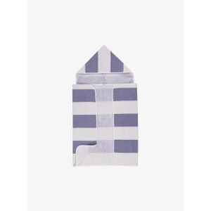 Stripy Hooded %100 Pamuk Bebek Havlusu Lacivert 60x90