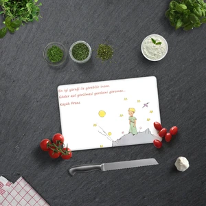 Küçük Prens Desenli | Cam Kesme Tahtası - Cam Kesme Tablası |