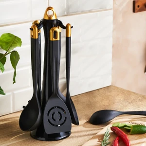 Hera 6 Parça Standlı Servis Seti Gold