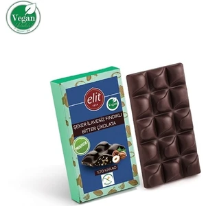 Şekersiz Prebiyotik Fındıklı Bitter Çikolata 60 gr