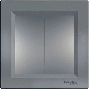 Schneider Electric Schneider Asfora Plus Çelik Ikili Anahtar Komütatör Çerçeveli - EPH0300162