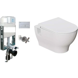 Visam-Durabagno Gömme Rezervuar Kanalsız Asma Klozet Seti 5 Parça Tam Set