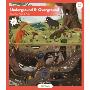 Yeraltı Yerüstü 24 Parça Dev Yer Yapboz ve Posteri - Underground & Overground Puzzle
