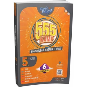 Günay Yayınları 5. Sınıf 555 Soruda Ilk Dönem Tekrar Kamp Kitabı