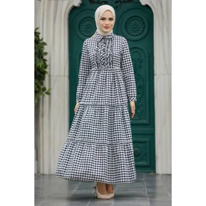 Neva Style - Siyah Tesettür Elbise 2702S