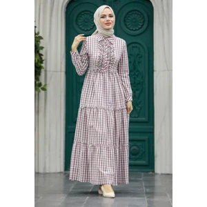 Neva Style - Pudra Tesettür Elbise 2702PD