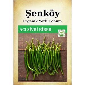 Yerli Acı Şahnalı Sivri Biber Tohumu Doğal Ata Tohum Pakette 100 Tohum ve Sebze Tohumu