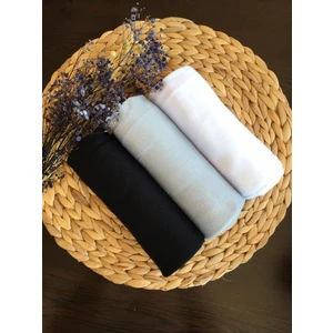 Alcan Avm Penye Şal 3’lü Set (Siyah-Gri-Beyaz)