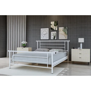 Gm 412 Zambak Çift Kişilik Metal Karyola Beyaz 140X190