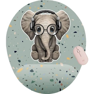 Minik Sevimli Fil Bilek Destekli Mouse Pad