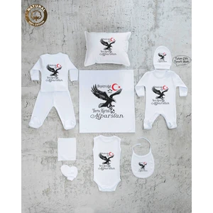 Yzc Home Taraftar Kartal Isme Özel,ısimli, Erkek Bebek 10LU Beyaz Hastane Çıkışı