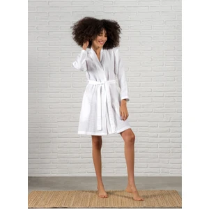 Müslin %100 Pamuk Premium Bornoz Beyaz