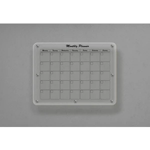 Trend Pleksi Mıknatıslı Aylık Planlayıcı Pano (Şeffaf - Siyah Planner)