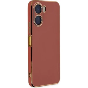 Vivo Y16 Kılıf Olive Plated Kırmızı
