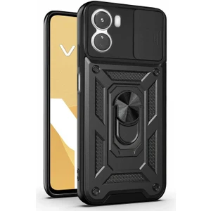 Vivo Y16 Kılıf Impact Resistant Siyah