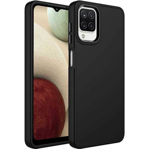 Samsung Galaxy M32 Kılıf Metal Çerçeve ve Buton Tasarımlı Silikon Luna Kapak + Kablo Koruyucu