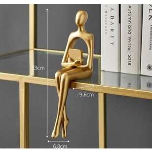 Iskandinav Tarz Dekoratif 1 Adet Tekli Soyut Düşünen Heykel Biblo Ev Dekorasyon Raf Dekoru Oturma Odası Aksesuar