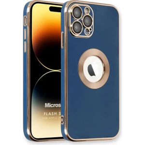 Apple iPhone 14 Pro Max Kılıf Flash Stamp Lacivert