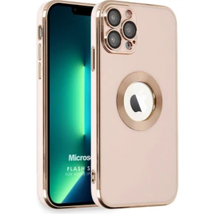 Apple iPhone 12 Pro Max Kılıf Flash Stamp Rose Gold