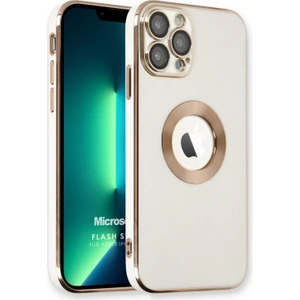 Apple iPhone 12 Pro Max Kılıf Flash Stamp Beyaz