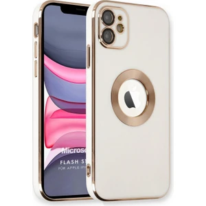 Apple iPhone 11 Kılıf Flash Stamp Beyaz