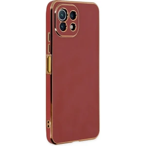 Xiaomi Mi 11 Lite Kılıf Olive Plated Kırmızı