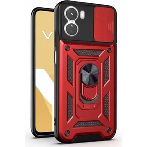 Vivo Y16 Kılıf Impact Resistant Kırmızı