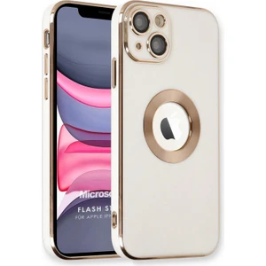 Apple iPhone 14 Plus Kılıf Flash Stamp Beyaz