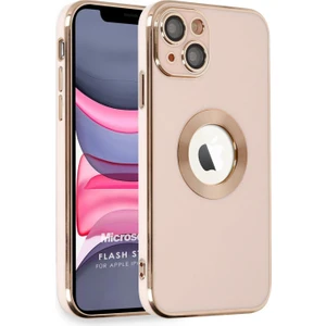 Apple iPhone 14 Kılıf Flash Stamp Rose Gold