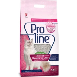 Prolinex Proline Pudralı Kokulu Topaklanan Bentonit Kedi Kumu 10 Lt