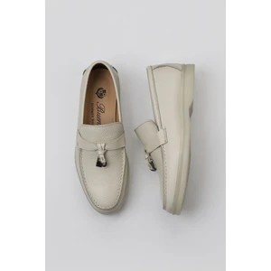 Bueno Shoes Bej Flotter Deri Erkek Klasik Ayakkabı