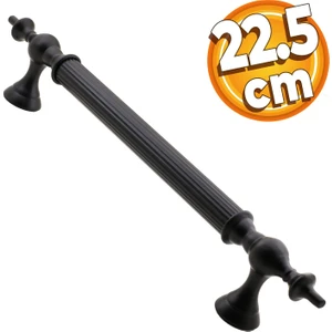 Çukurca Çekme Kolu Kapı Tutma Kulbu 22.5 cm Mat Siyah Metal Kulp Kapı Tutamağı